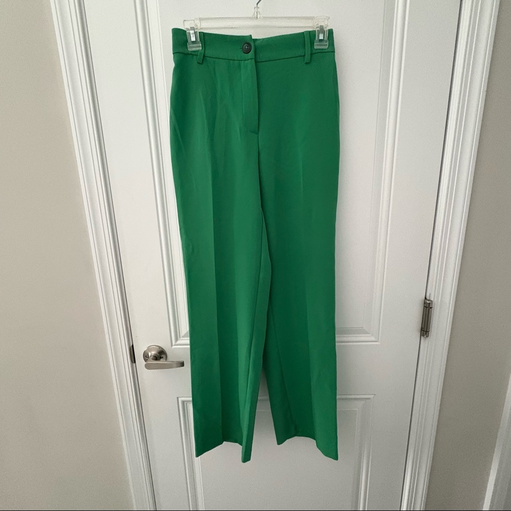 Green business casual Straight Leg Trouser